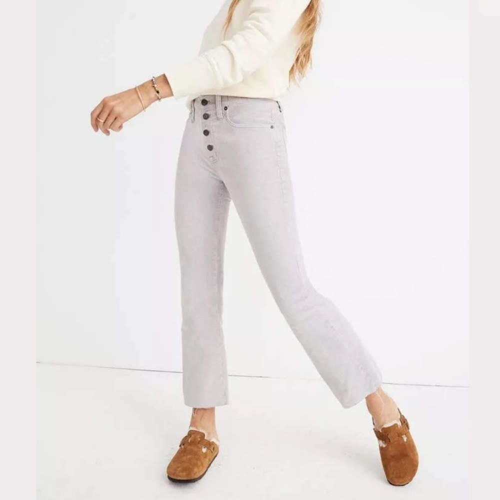 Madewell Cali Demi-Boot Jeans Corduroy Purple 24